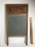 Antique Laundry Size Dubl-Zinc Super-Built Washboard by Columbus Washboard Co.