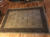 Oriental Large Area Rug - Made in Belgium 100% Polyfine-Yarn Main Colors are Ivory & Black