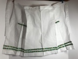 Vintage White Apron with Christmas Bulb Trim & 2 Pockets