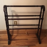 Dark Wooden Quilt Rack