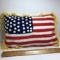 Gorgeous Hand Made Hand Crocheted US Flag Throw Pillow