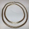 Thick Gold Tone Choker & Chain