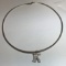 Sterling Silver Choker Made in Italy with Sterling Silver “K” Pendant