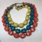 Colorful Chunky Triple Stand Necklace