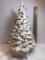 Vintage Ceramic White Light Up Christmas Tree