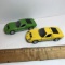 Pair of 1971 Lamborghini Maura P400 SV 1/34 Scale Collectible Die-Cast Cars