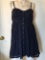 Pretty Navy Button Down Dress/Top Size M