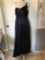 Black Satin Gown with Single Strap Size 6