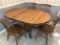 Nice 5 Pc Wooden Dining Set with 4 Chairs & Pedestal Table
