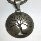 Sterling Silver Tree Pendant on 18” Sterling Silver Chain