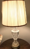 Vintage 32” Tall Crystal Lamp