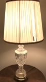 Vintage 32” Tall Crystal Lamp