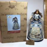 Gorgeous Original Jim Shore “Blessed Be Your Winter Memories” Blue Angel Figurine with Box