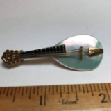 Gold Tone Mother of Pearl Guitar Pin