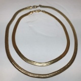 Thick Gold Tone Choker & Chain