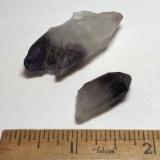 Pair of Purple Amethyst Crystals