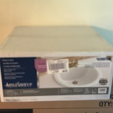 AquaSource Drop-in White Sink #0289798 -NEW in Box