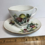 Duchess Bone China Tea Cup & Saucer - Made in England with Fruit Design