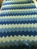 Hand Crocheted Zig Zag Throw