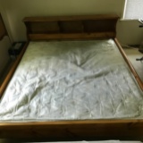 King Size Waterbed with Shelves