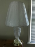 Pretty Crystal Lamp with Brass Finish