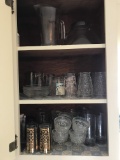 Cabinet Lot of Misc Glassware, Pitcher & More