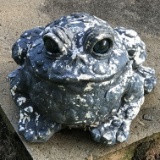 Adorable Outdoor Frog Figurine Made of Plastic