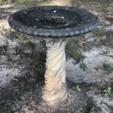 Cement Bird Bath 26” tall x 22” round