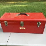 Craftsman Commercial Red Metal Toolbox Full of Tools