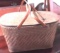 Vintage Redmon Peru. Ind. Picnic Basket Full of Picnic Items