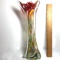 Beautiful Multi-Colored Swirled Art Glass Vase