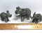 Set of 3 Porcelain Elephant Figurines