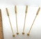 Set of 4 Brass Kraftware Swizzle Sticks