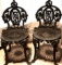 Pair of Vintage Cast Iron Garden Chairs