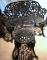 Vintage Cast Iron Garden Bench with Table