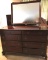 Solid Mahogany Vintage Dresser with Mirror