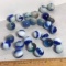 Lot of Vintage Blue & White Marbles