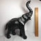 Vintage Leather Elephant Figure with Trunk Up