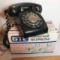 Vintage Black Rotary Dial Desk Telephone with Box