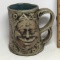 Awesome Ugly Faced Pottery Mug with Frog Guy inside