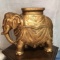 Awesome 1967 Large Gilt Elephant Plant Stand by Universal Statuary
