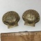 Pair of Solid Brass Shell Clips
