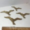 Set of 4 Brass Seagull Wall Hangings