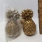 Pair of Brass Finish Pineapple Curtain Tie Backs
