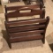 Vintage Wooden Magazine Rack