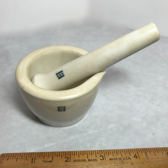 Vintage Coors Porcelain Mortar & Pestle