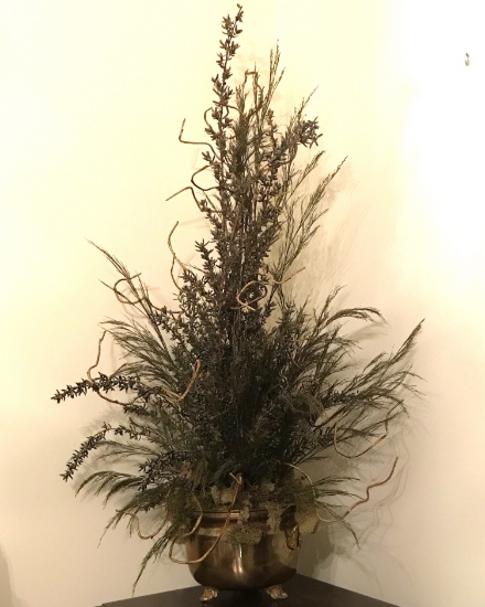 Artificial Arrangement with Brass Base
