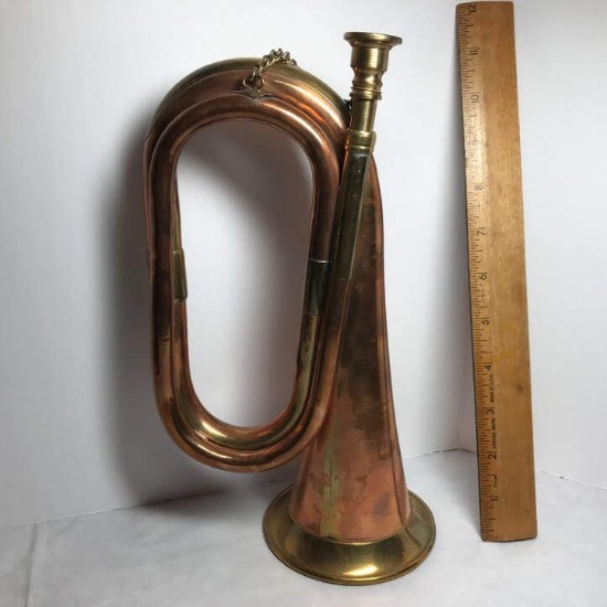 Vintage Brass & Copper Bugle - Made in India