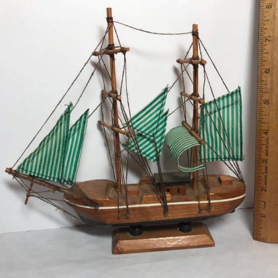 Vintage Wooden Sailboat