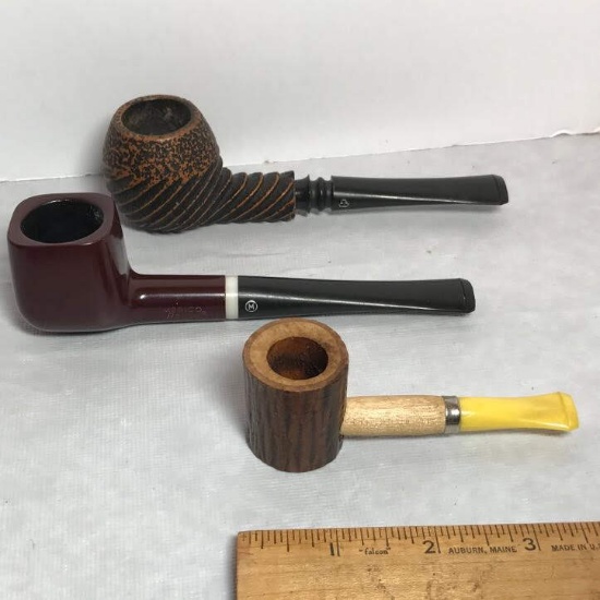 Lot of 3 Vintage Smoking Pipes